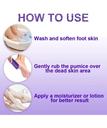 Pumice Stone for Feet - Disposable Purple Pedicure Scrubber (40 Count) - Exfoliator Sponge for Dead Skin Removal - Buy Online on GoSupps.com