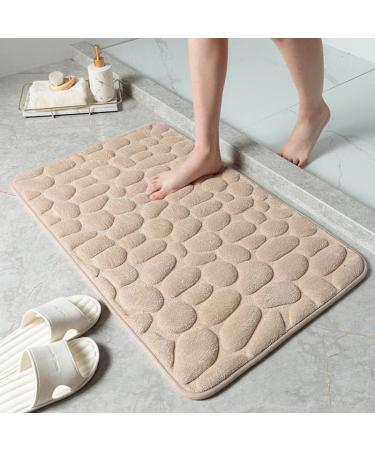 Comfort Collections Violet Bathrocking Set - Slip-Resistant Soft Memory Foam Toilet & Bathroom Carpet - Pebble Design 2-Part International Shipping Available - Buy Online on GoSupps.com