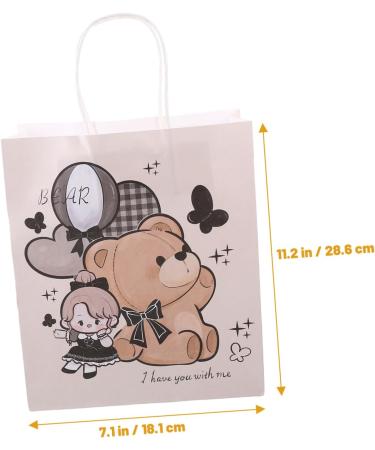 Amosfun 5pcs Small Gift Bag Gift Tote Bags Medium Gift Bags Packing Bags for Florist Wrapping Bags for Presents Gift Packing Pouch Gift Bags with Handles Paper Bouquet Bag Shopping Dark - Buy Online on GoSupps.com