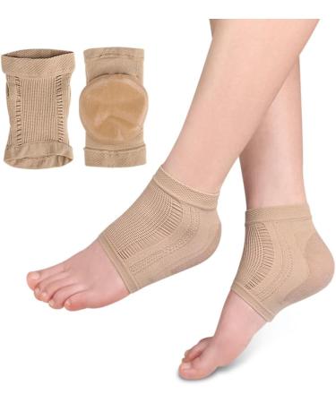 Wambere 3 Pairs Gel Heel Socks Silicone Moisturising Socks Open Toe Socks Spa Socks Foot Care Socks Foot Protectors for Dry Cracked Heels Suitable for All Day Skin Colour Skin-coloured - Buy Online on GoSupps.com