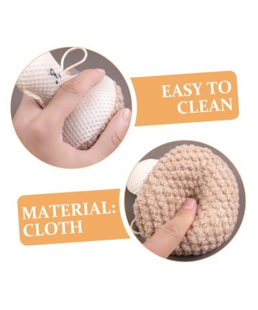 Hemoton Mushroom Facial Cleansing Puff | Exfoliating Reusable Sponge for Travel & Bath - White Fabric Face Scrubber - Buy Online on GoSupps.com