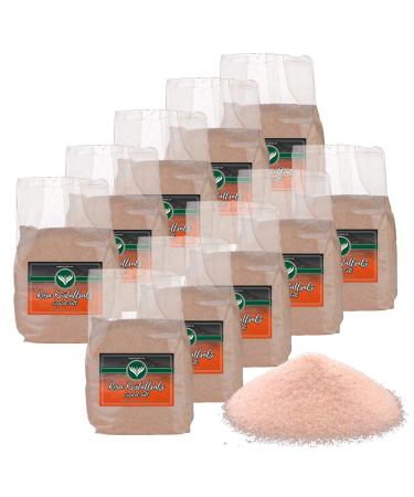 Azafran Pink Crystal Salt (known as Himalayan Salt) Rock Salt Fine 10kg 1 kg (Pack of 10)