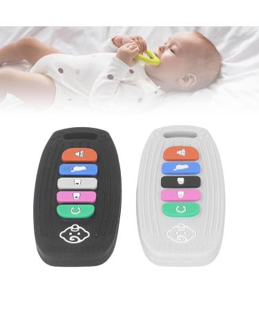 ZJchao Baby Teething Toy Safe Food Grade Silicone Hanging Remote Control Shaped Soother for Babies Stimulates and Massages Sore Gums 2Pcs - Buy Online on GoSupps.com