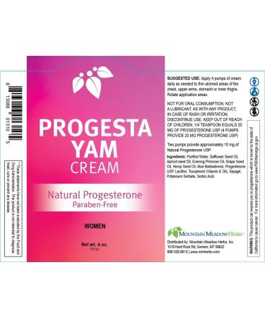 Mountain Meadow Herbs Progesta-Yam Cream | Physician-Developed Wild Yam Progesterone for Hormonal Support | Bioidentical Cream for Perimenopause & Menopause - 3rd Party Tested - Buy Online on GoSupps.com