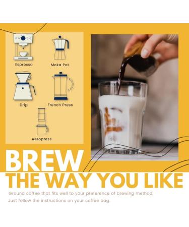 Dose Lions Mane Mushrooms Ground Coffee 450g Large Bag Produced and Packed int the UK High Extract Ratio of 25% Lions Mane Coffee 450g - Buy Online on GoSupps.com