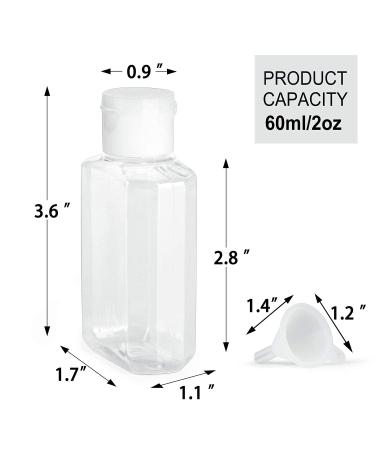 HULISEN 24 Pack 2 oz Clear Empty Hand Sanitizer Bottles | Travel Size Containers with Flip Cap | Refillable for Hand Sanitizer - Baby Shower Favor | Not for High Viscosity Liquids - Buy Online on GoSupps.com