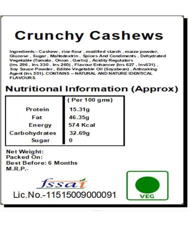 Jaiccha Ghasitaram Rakhi Gifts for Brothers Rakhi Dryfruits - Pack of 4 Garlic Peri Peri Pudina Barbeque Cashews Pouches Small 400 GMS with 2 Rudraksh rakhis - Buy Online on GoSupps.com