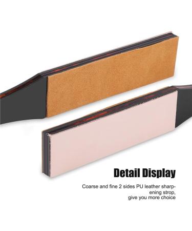 Double Size PU Leather Razor Pier & Strap for Manual Shaving | Premium Straight Razor Sharpener - Buy Online on GoSupps.com