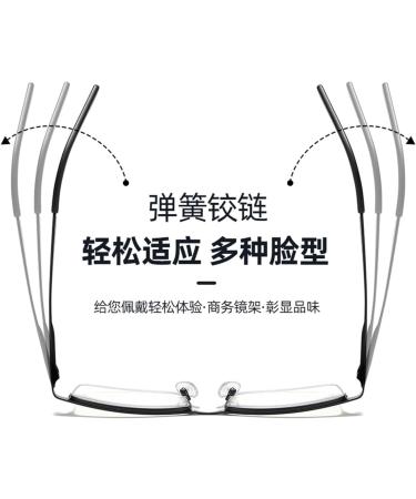 Ultra-Light Men's Business Neck Reading Glasses | Anti-Blue Light | Size 1.00 Black Frame - Perfect for Seniors - Buy Online on GoSupps.com