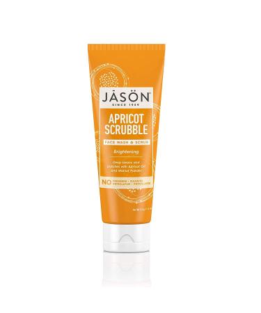 Jason Face Wash & Scrub, Brightening Apricot Scrubble, 4 Oz 4 Fl Oz (Pack of 1)