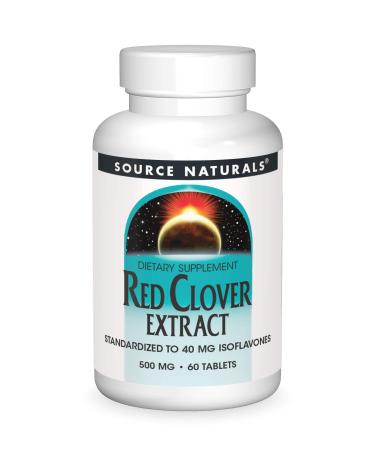 SOURCE NATURALS Red Clover Extract 500 Mg Tablet 60 Count 60 Count (Pack of 1)
