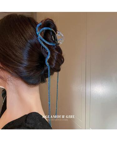 Hair accessories for women banana clips hair Claws Clips Hair Accessories Letter Q Tassel Hairpin Back Head Curling Large Metal Shark Claw Clip Temperament Hair Accessories Female Gold-color (Color : - Buy Online on GoSupps.com