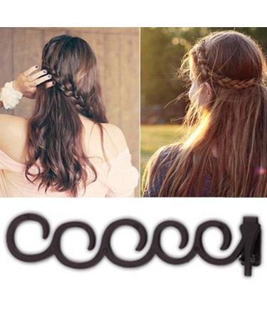 2Pcs Magic Hair Twist Centipede Braid Clip - DIY Bun Maker Tool - New Coffee Release - Buy Online on GoSupps.com