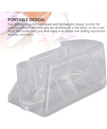 Nail Drill Holder 6.3in Grinding Bit Storage Box Transparent Nail Drill Bit Holder Plastic Nail Drill Tool Organizer Manicure Tools Display Box for Nail Tech Supplies - Buy Online on GoSupps.com
