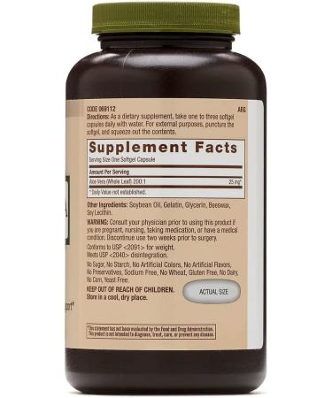 GNC Natural Brand Aloe Vera SoftGel Capsules - Organic Supplement for Digestive Health - Buy Online on GoSupps.com