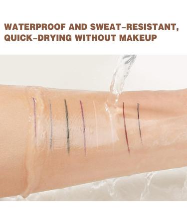 hhseyewell Makeup Adhesive Eyeliner Pen - Quick Drying, Sweat Proof Inner Eyeliner Gel in 8 Colors - 1.5ml, 0.54 Ounce - Durable Eye Makeup - Buy Online on GoSupps.com