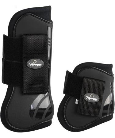 Marengos Tendon & Fetlock Boots Set of 4 - PRO Black for Ponies | International Shipping Available - Buy Online on GoSupps.com