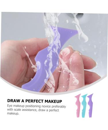 PLAFOPE Blue Eyeliner Pencil 3pcs Silicone Beauty Ruler Purple Tools Silicone Eyeliner Stencils Lipstick Wearing Cosmetic - Buy Online on GoSupps.com