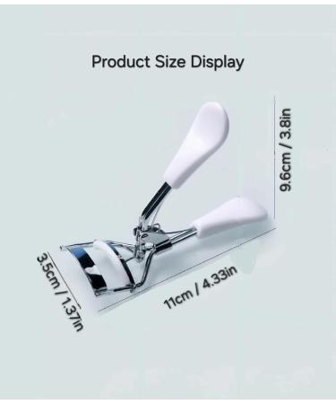 Eyelash Curler with Silicone Pad Stainless Steel Ergonomic Handles Strong Grip Long Lasting Perfect Curls & Lash Lifting Enlarges Eye Shape for All Eye Types Pro Makeup Tool for Women & Girls (White) - Buy Online on GoSupps.com