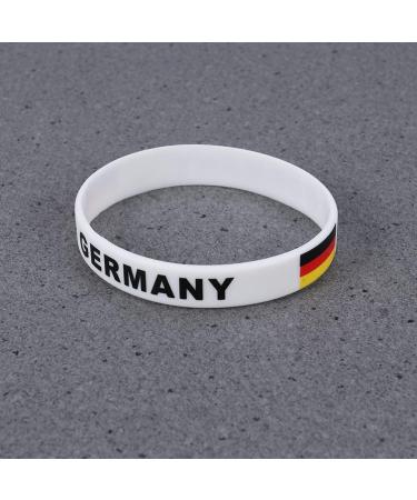 Garneck 10pcs Germany Land Flag Silicone Bracelets - Support Football Athletics Gymnastics & Hockey - Perfect Souvenir for Sports Fans - Buy Online on GoSupps.com