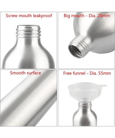 Zeoabsy 4-Pack 100ml Silver Aluminum Bottles with Gold Screw Lids - Ideal for Cosmetics Travel & Hotels - Buy Online on GoSupps.com