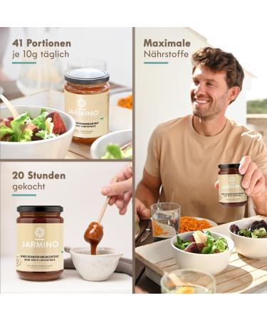 Jarfood JARMINO Organic Bone Broth Concentrate from freerange chicken from Germany 200 g 20 portions rich in organic collagen - Buy Online on GoSupps.com