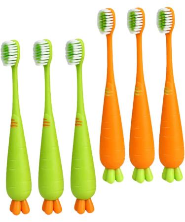 FRCOLOR 12 Pcs Kids Cartoon Carrot Toothbrush Set - Lovely Children's Toothbrushes for Healthy Teeth - Buy Online on GoSupps.com