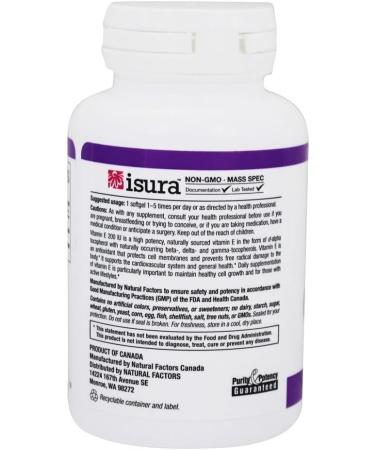 Natural Factors Mixed Vitamin E 200 IU - 90 Softgels | Antioxidant Support - Buy Online on GoSupps.com