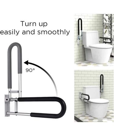 handrail Grab Rails Foldable Grab Bars for Bathroom Toilet Grab Bar Bathroom Safety Handrail Folding Drop Down Wall Mounted Toilet Support - Buy Online on GoSupps.com