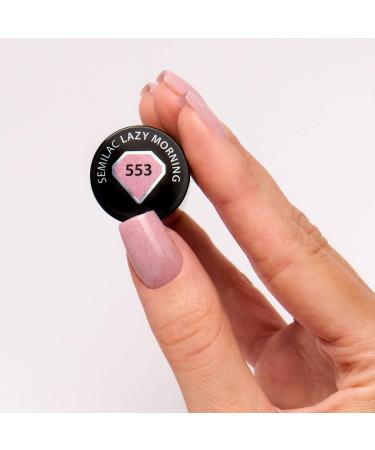SEMILAC 553 Lazy Morning Nail UV Gel Polish | Long Lasting and Easy to Apply | Soak off UV/Led | Perfect for Home and Professional Manicure and Pedicure 7 ml - Buy Online on GoSupps.com