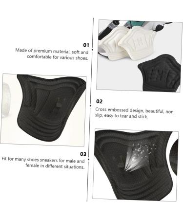 NOLITOY Comfort Shoe Inserts - 2 Pairs for Men & Women | Track Shoes & Gym Sneakers Heel Pads | Sponge Protection - Black 11.5x8cm - Buy Online on GoSupps.com