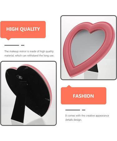 VOSAREA Heart Shaped Pink Vanity Mirror - Coquette Room Decor & Makeup Mirror - Buy Online on GoSupps.com