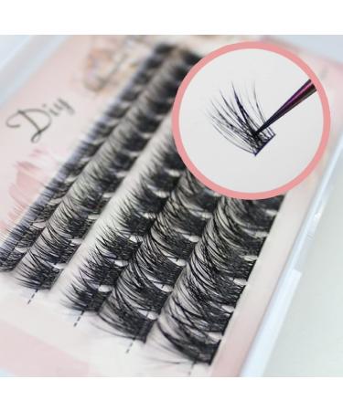 50PCS Mixed Wispy False Eyelash Clusters, C/D Natural Curl DIY Extension Lashes - Reusable Faux Mink Fluffy Soft Fake Eyelashes Set for Women - Buy Online on GoSupps.com