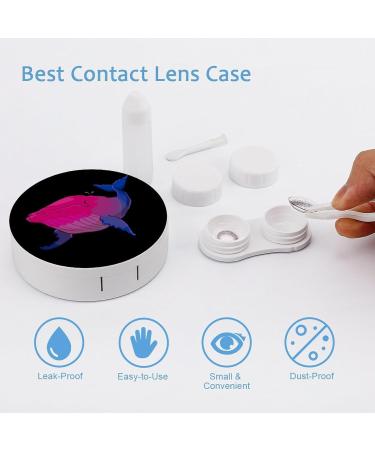 Buy Cartoon Cute Red Whale Contact Lens Case - Portable Travel Lens Box with Mirror - International Shipping Available - Buy Online on GoSupps.com