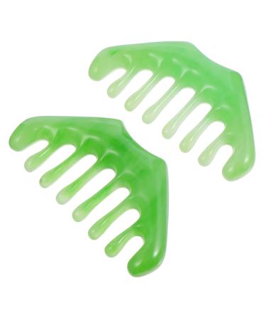 Tovinanna 2 pieces eight -tooth comb massage comb scalp crested massage tool Gua Sha Brett Schabebrett Gua Sha comb massager head massage tools Schabekamm comb