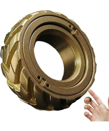 Shop Tire Profile Spinner Ring | Rotating Mechanical Jewelry for All Ages - Stainless Steel Gold - Buy Online on GoSupps.com