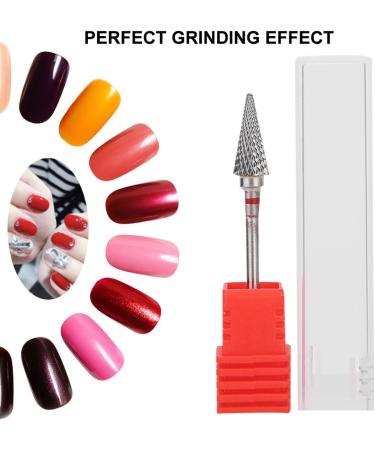 Tungsten Steel Nail Art Manicure Drill Bits Electric Pedicure Grinding Head Green Blue Red Suitable for Nails Replacing Small Grinding Wheel with Handle (red mark) - Buy Online on GoSupps.com