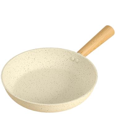 WIPPWER Saucepan White Durable Frying Pan Induction Cooker Gas Stove Grill Pans Cooking Pot Utensils Cookware for Kitchen Accessories Wok