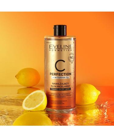  EVELINE COSMETICS Eveline Cosmetics C-Perfection Hydrating Micellar Water - Effective remover for waterproof makeup with vitamin C and hyaluronic acid 500 ml - Buy Online on GoSupps.com