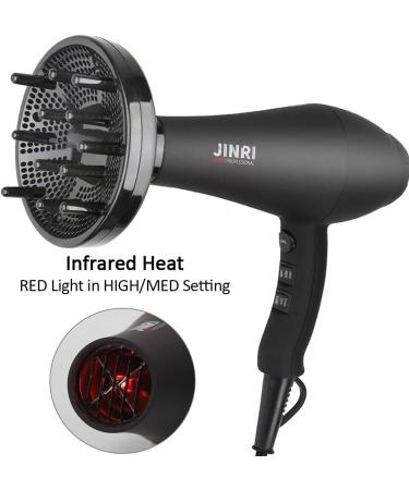 1875W Negative Ionic Hair Dryer - Fast Drying Low Noise Professional Salon Blow Dryer with Diffuser & Accessories - Buy Online on GoSupps.com