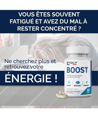 Boost Ginseng Panax Guarana Bacopa | Improves Concentration Energy Memory | Powerful Anti Fatigue Dietary Supplement | Multivitamins | Focus | Reduces Stress Anxiety | 60 Vegan Capsules - Buy Online on GoSupps.com