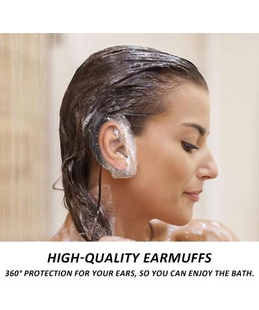 120 Pieces Transparent Waterproof Ear Protection - Elastic Ribbons for Home Hotel Spa & Salon - Hair Color Shower & Ear Infection Defense - Buy Online on GoSupps.com