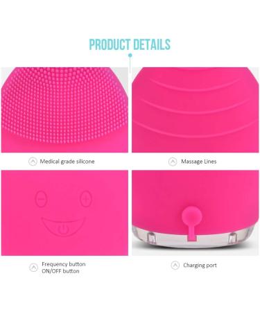 QGT Mini Electric Face Cleansing Brush Rechargeable Silicone Facial Cleansing Deep Pore Cleaning Water-Resistant Vibrating Massager(Rose Red) (Color : Rose Red) - Buy Online on GoSupps.com
