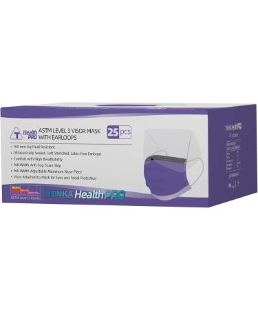 THINKA ASTM LEVEL 3 VISOR MASK WITH EARLOOPS (25pcs) -Medical Mask -Surgical Mask - ASTM LEVEL 3 MASK - Buy Online on GoSupps.com