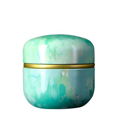 Topwon Body Powder Container with Powder Puff for Baby Women Talc Free Dusting Loose Powder Case Home Travel Powder Box (Green)