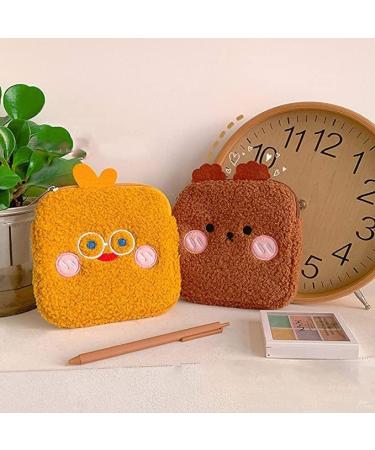 Curry Bear Brown Bear Menstrual Cup & Sanitary Napkin Storage Bag - Portable, Travel-Friendly, Large Capacity - Buy Online on GoSupps.com