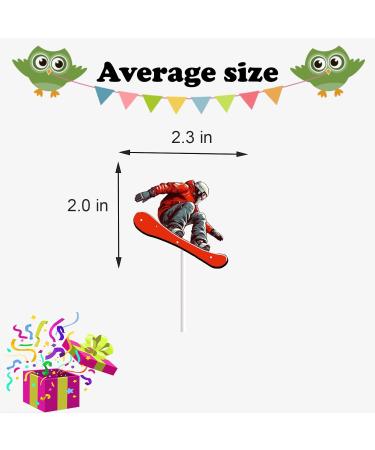 18pcs Ski Cupcake Toppers for Men Women Skiers Snowboard Cake Decor Winter Sport Skiing Snow Party Supplies Ski Themed Birthday Party Decorations - Buy Online on GoSupps.com