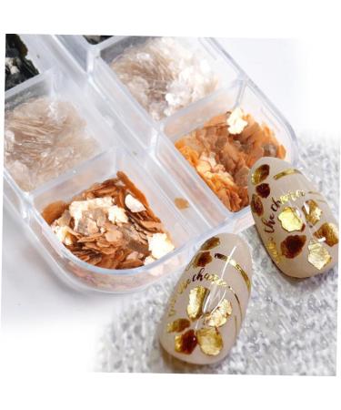 minkissy 5boxes Nail Decorations Metal Trim Nail Art Decoration Bling Decor Sequin Ornament Crafts Glitters Nails Foil Glitter Mica Slice Manicure Mica Slice DIY Nail Manicure Sequin Decor - Buy Online on GoSupps.com