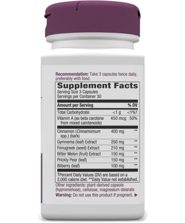 Nature's Way Blood Sugar Support with Gymnema â€“ 90 Capsules for Healthy Glucose Levels - Buy Online on GoSupps.com