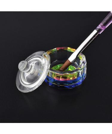 Rainbow Dodecagon Acrylic Nail Art Dappen Dish with Cap Lid - NAPB019 - Buy Online on GoSupps.com